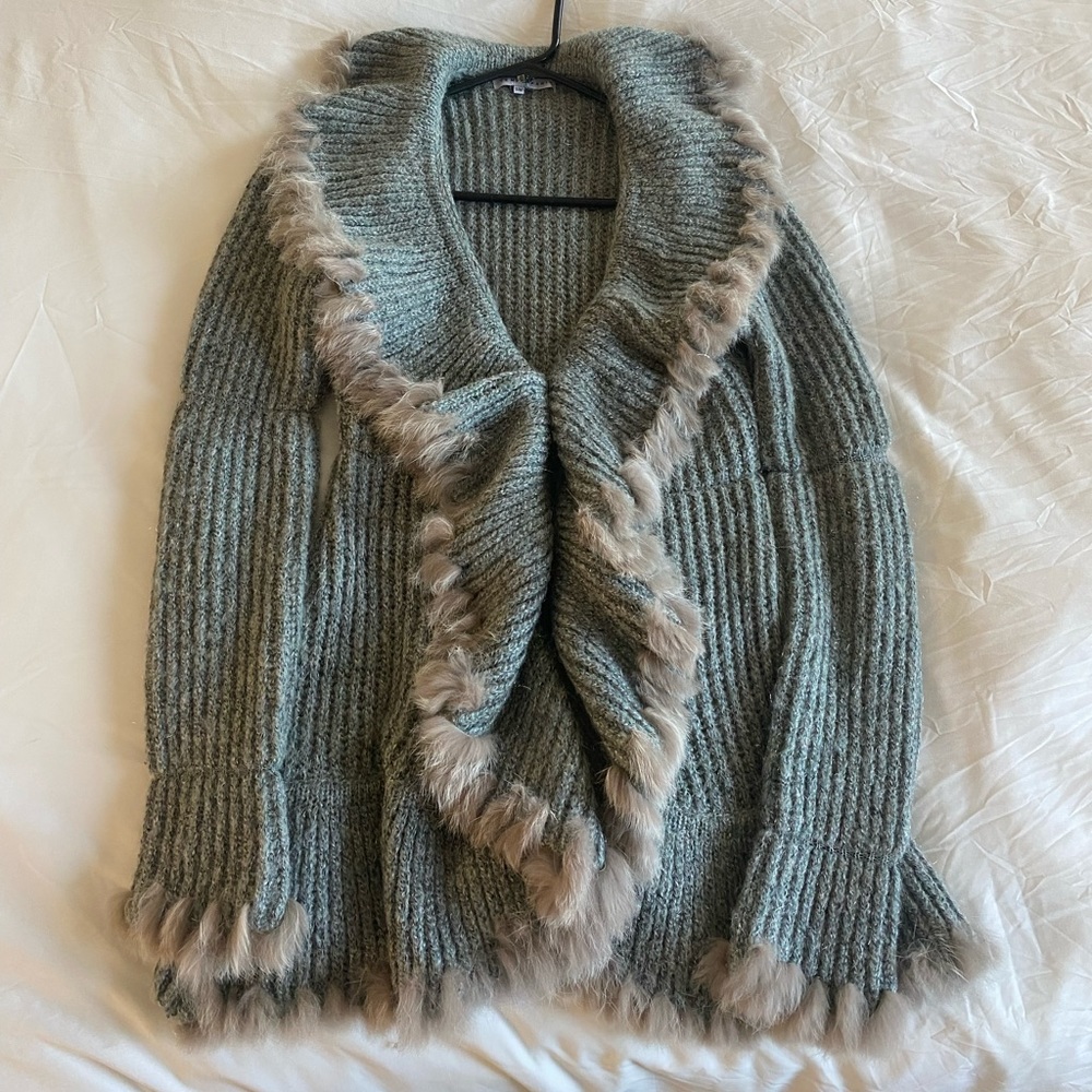 fuzzy knitted Jacket
